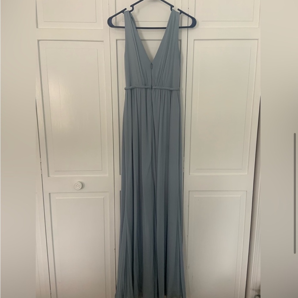 Azazie Dusty Blue Tanicia dress, size A0 - Picture 4 of 11
